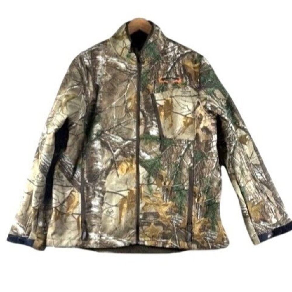 Realtree Xtra Camouflage Zip-Up Jacket L With Pockets &‎ Adjustable Cuffs